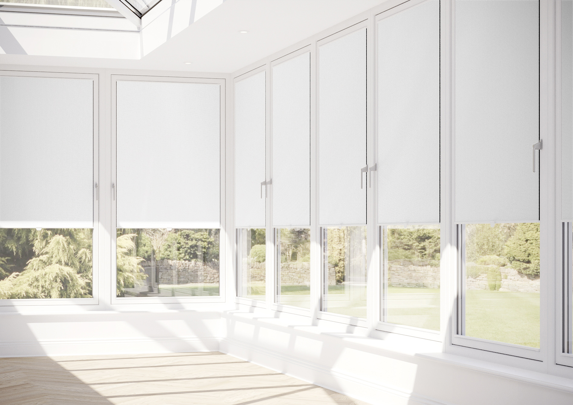 Nocturne (Blackout), Snow White - Stick Fit Slim Honeycomb Blind - Image 10